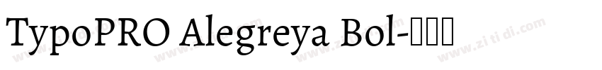 TypoPRO Alegreya Bol字体转换